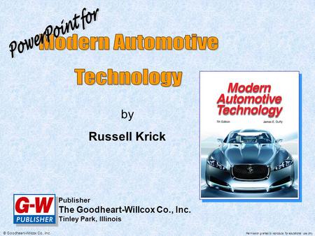 Modern Automotive Technology PowerPoint for by Russell Krick