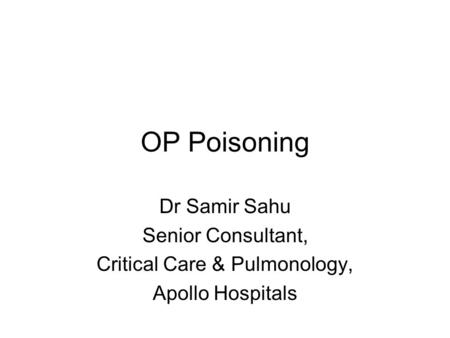 Critical Care & Pulmonology,