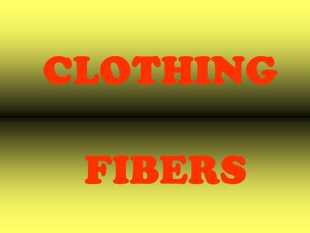 CLOTHING FIBERS.