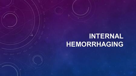 INTERNAL HEMORRHAGING Internal Hemorrhaging is a short crime drama about the struggle of injustice amongst police corruptions and police brutality.