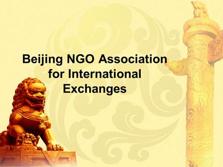 Beijing NGO Association for International Exchanges.