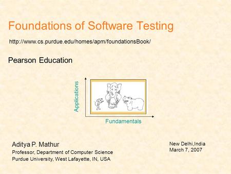 Foundations of Software Testing