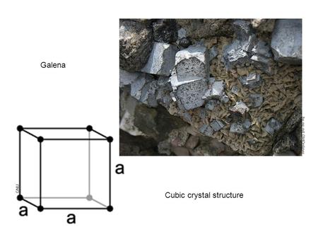 Galena Cubic crystal structure by-nc-nd: OldOnliner GNU.