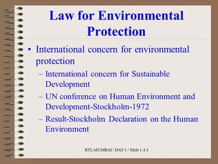 Law for Environmental Protection