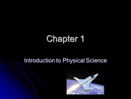 Introduction to Physical Science