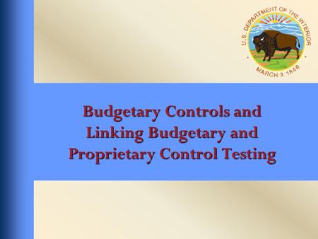 Budgetary Controls and Linking Budgetary and Proprietary Control Testing.