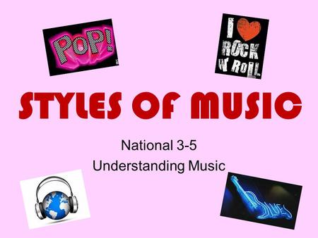 National 3-5 Understanding Music