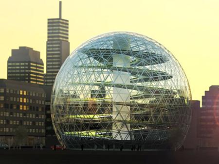 Montreal Biosphere English: Panoramic view of the geodesic dome structures of the Eden Project. The Eden Project is a large-scale environmental.