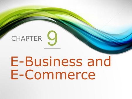 E-Business and E-Commerce