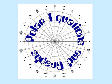 When trying to figure out the graphs of polar equations we can convert them to rectangular equations particularly if we recognize the graph in rectangular.