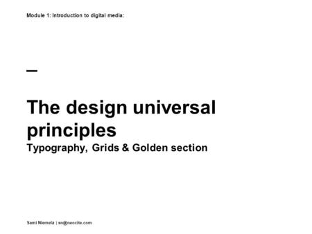 _ The design universal principles Typography, Grids & Golden section