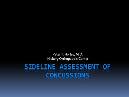 Peter T. Hurley, M.D. Hickory Orthopaedic Center.