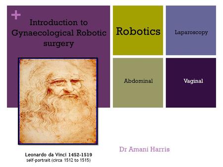 Robotics Introduction to Gynaecological Robotic surgery