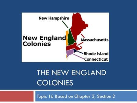 The New England Colonies