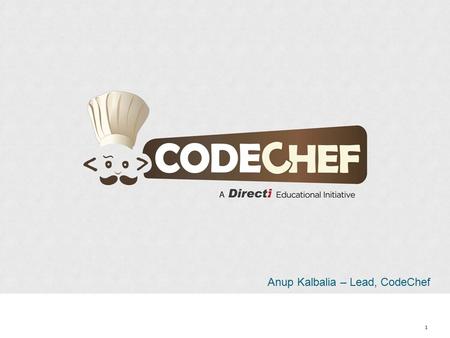 7 Anup Kalbalia – Lead, CodeChef.