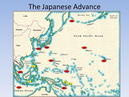 The Japanese Advance. Hours after Pearl Harbor  Japanese warplanes attacked Clark Field, the main American air base in the Philippines Dec. 8 Wake Island.