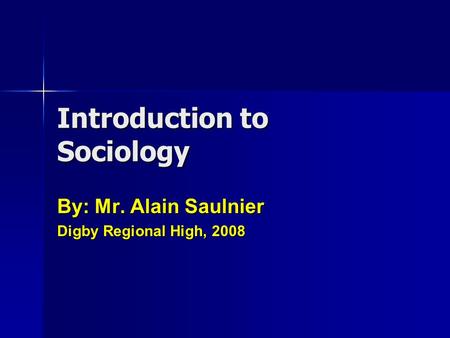 Introduction to Sociology