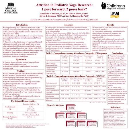 The authors would like to acknowledge the families that participated from the Children’s Hospital of Wisconsin. This project was funded by the Research.