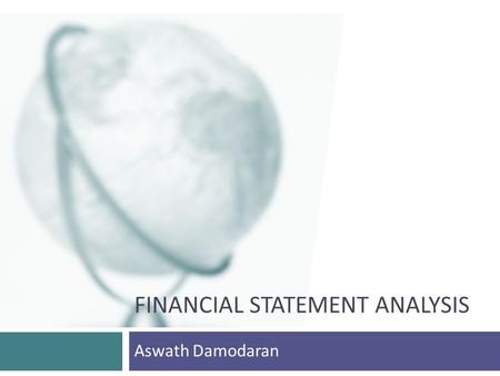 Financial Statement Analysis