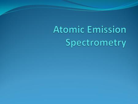 Atomic Emission Spectrometry