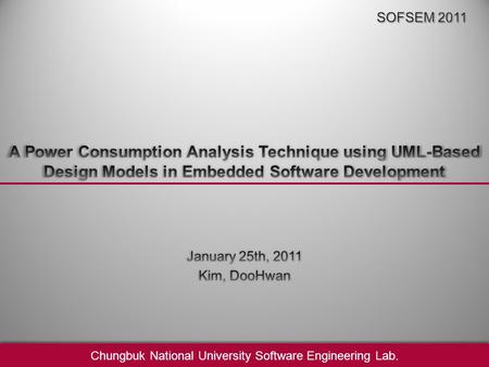 Chungbuk National University Software Engineering Lab.