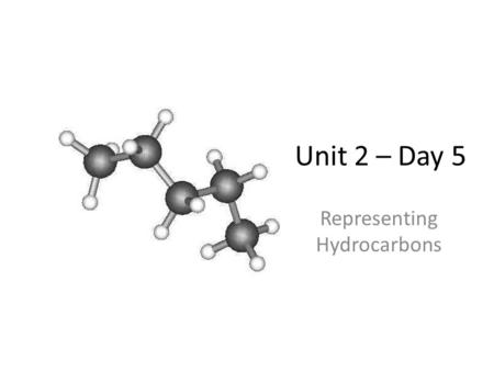 Unit 2 – Day 5 Representing Hydrocarbons. Carbon using Lewis Diagrams A lewis dot diagram shows only the outer shell of electrons as dots around a symbol.