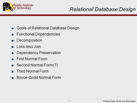 Relational Database Design