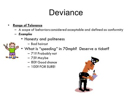 Deviance Honesty and politeness