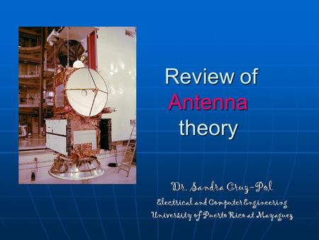 Review of Antenna theory