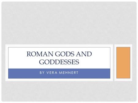 Roman Gods and Goddesses