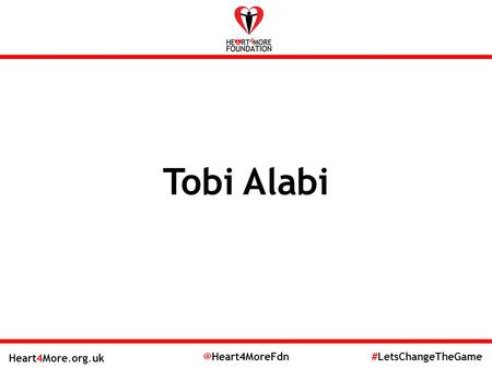 Tobi Alabi #LetsChangeTheGame