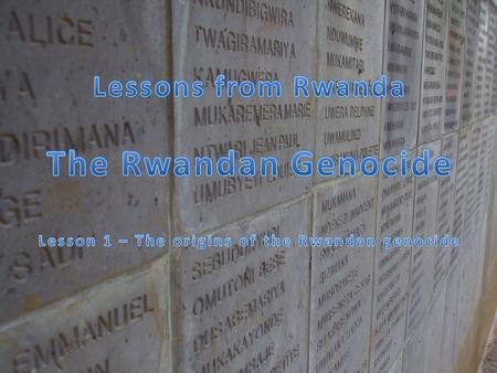 Rwanda is a small, land-locked state in east Africa.