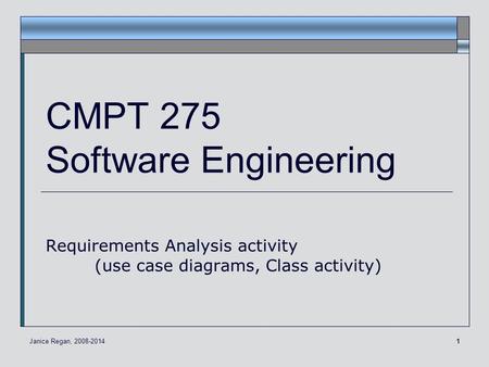 CMPT 275 Software Engineering