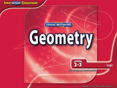 Splash Screen. Then/Now You found counterexamples for false conjectures. (Lesson 2–1) Determine truth values of negations, conjunctions, and disjunctions,