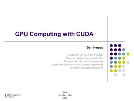 GPU Computing with CUDA