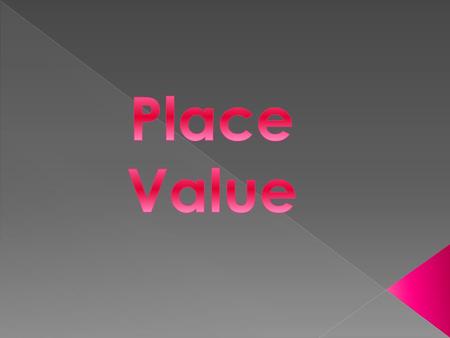 Place – the position of a digit in a number. Example: hundreds, tens, ones 4,867,231.465 Hundred Thousands Millions Ten Thousands Hundreds TensOnesTenths.