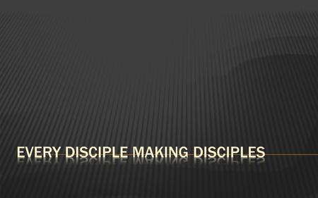 Part One: What is our Mission? What is Our Mission?  Two Qualifications: 1.We are not asking what is our ultimate purpose but what are we (followers.