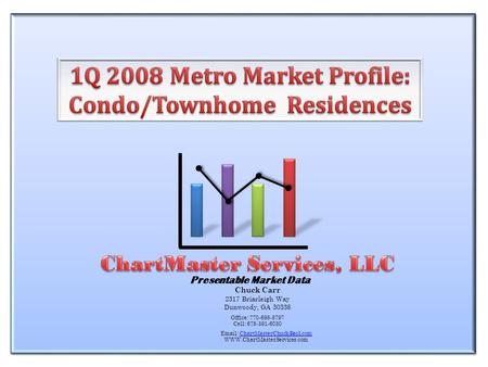 Presentable Market Data Chuck Carr 2317 Briarleigh Way Dunwoody, GA 30338 Office: 770-698-8797 Cell: 678-591-6030