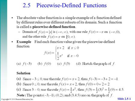 2.5 Piecewise-Defined Functions