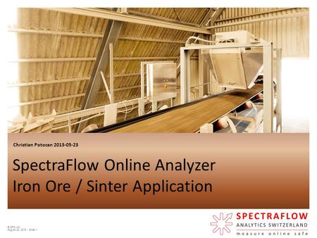 SpectraFlow Online Analyzer Iron Ore / Sinter Application