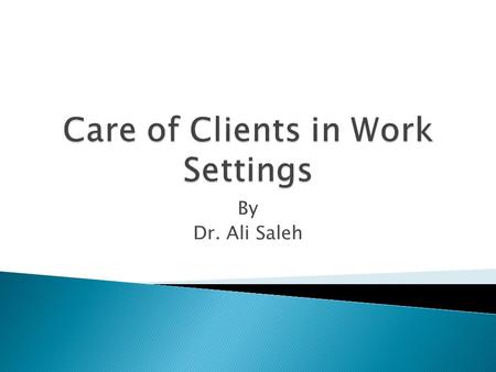 By Dr. Ali Saleh.  Accident: An unplanned event that may or may not result in damage, loss or injury.  Injury: Damage to the body resulting from a delivery.