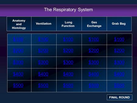 The Respiratory System