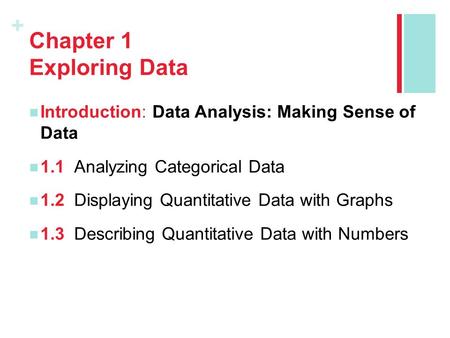 Chapter 1 Exploring Data