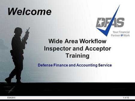 Wide Area Workflow Inspector and Acceptor Training