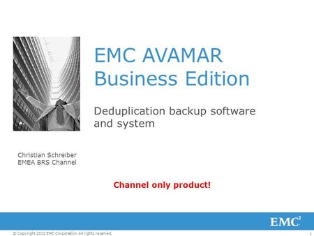 EMC AVAMAR Business Edition