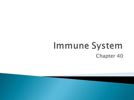 Chapter 40.  Helps protect body from disease  Collects fluid lost from blood vessels and returns fluid to circulatory system.