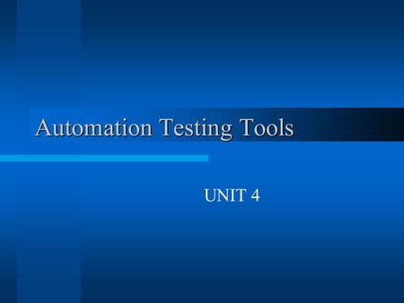 Automation Testing Tools