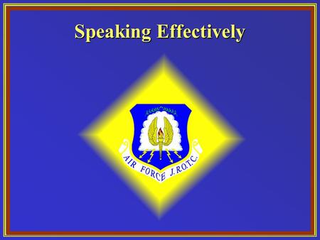 Speaking Effectively.