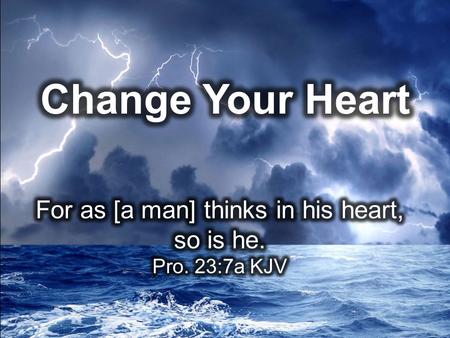 Theme To heal a troubled heart requires letting God guide our personal passions.