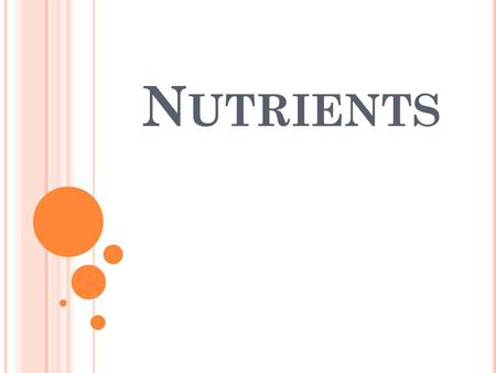 N UTRIENTS. C ARBOHYDRATES Def- Starches and sugars found in food The body’s preferred source of energy 4 calories per gram Should make up 40-50% of daily.